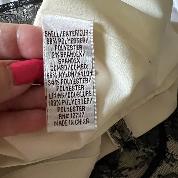 Badgley Mischka Strapless Cocktail Blk&White Sz10 - Picture 5 of 5